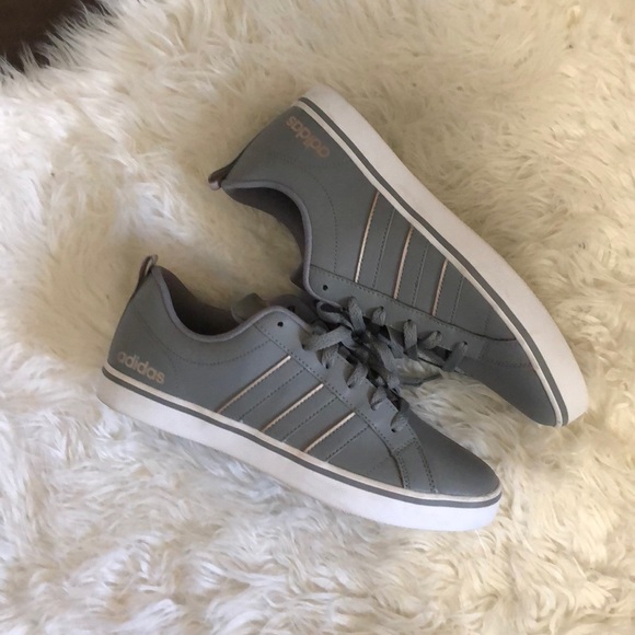 adidas Shoes - Adidas gray and rose gold neo sneakers
